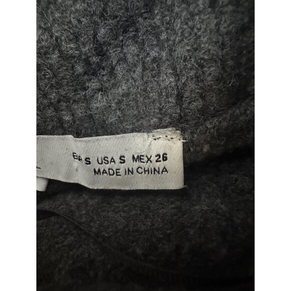 ZARA Small Gray Wool Blend High Neck Sweater - Picture 3 of 15